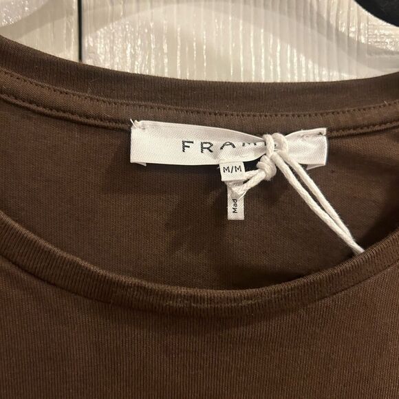 Frame Le Muscle Maxi Dress Sleeveless Slit Organic Cotton Size M - Picture 5 of 6